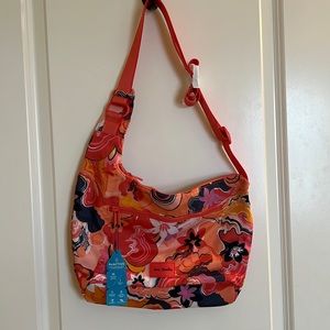 Vera Bradley Women's Recycled Lighten Up Reactive Crossbody Sling Purse Pink